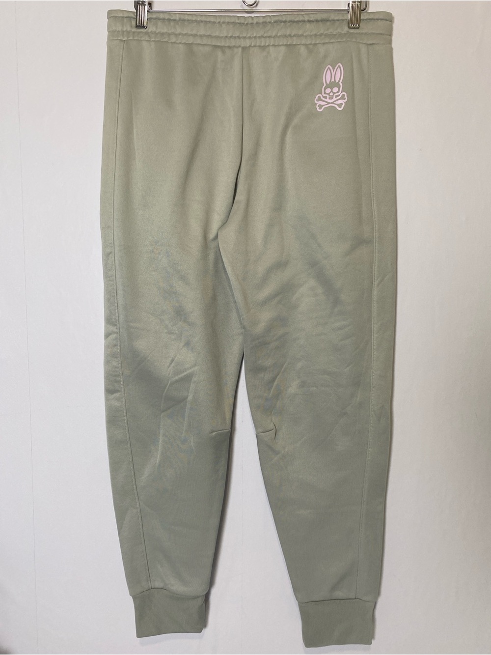 Psycho Bunny Jogger Sweatpants Pink Logo Gray Comfy Streetwear Fleece L Men - Picture 4 of 11
